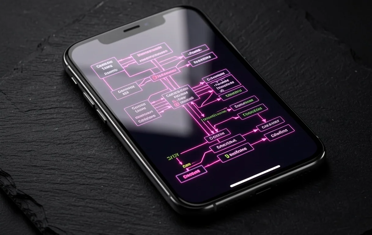 Technical game architecture visualization